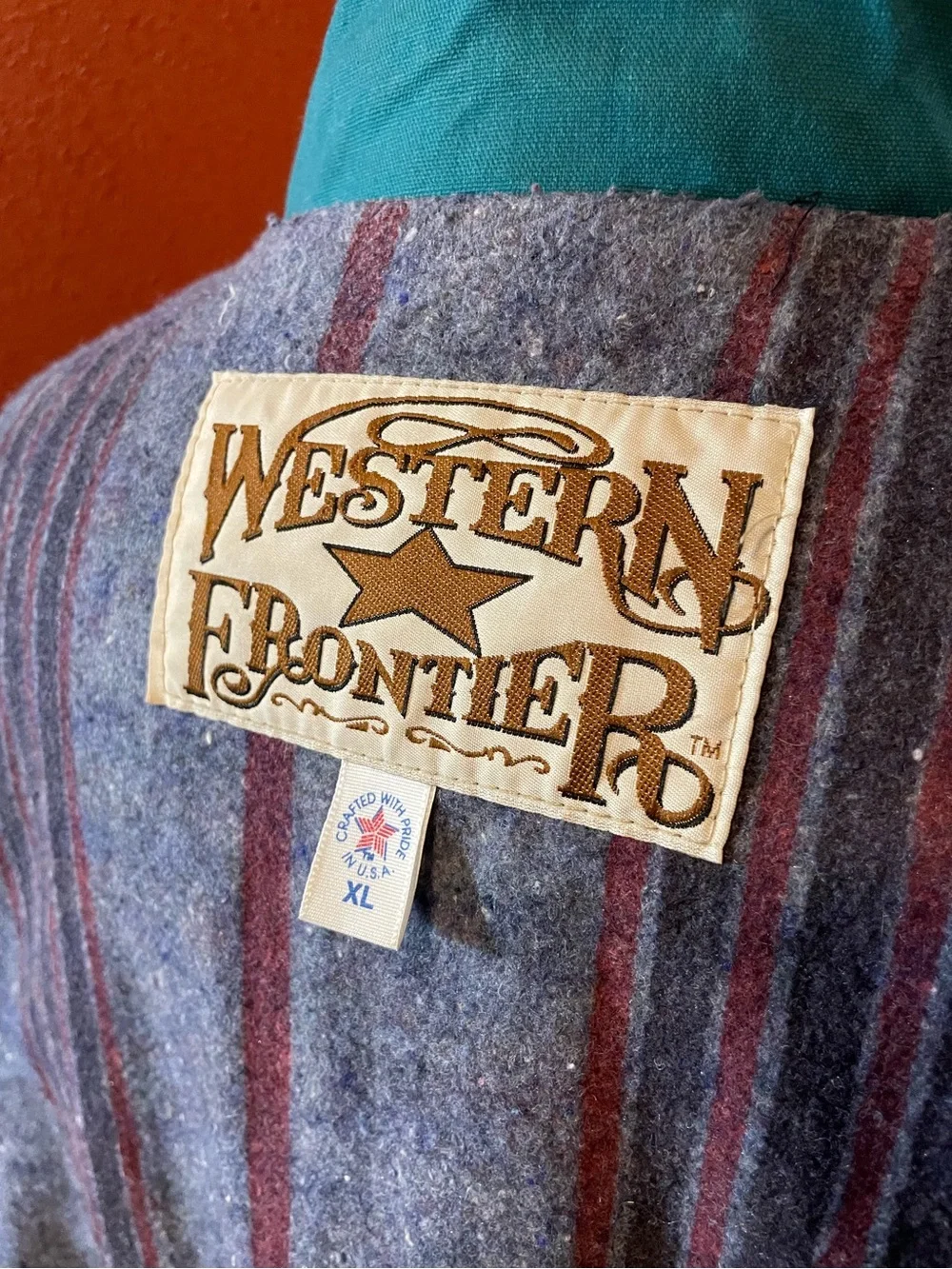Western Frontier Men’s Vintage Aztec Blanket Lined USA Made Full Zip Jacket
